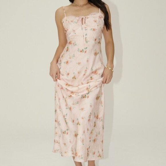 SWEET CREATURE PINK FLORAL MAXI DRESS - Picture 1 of 3